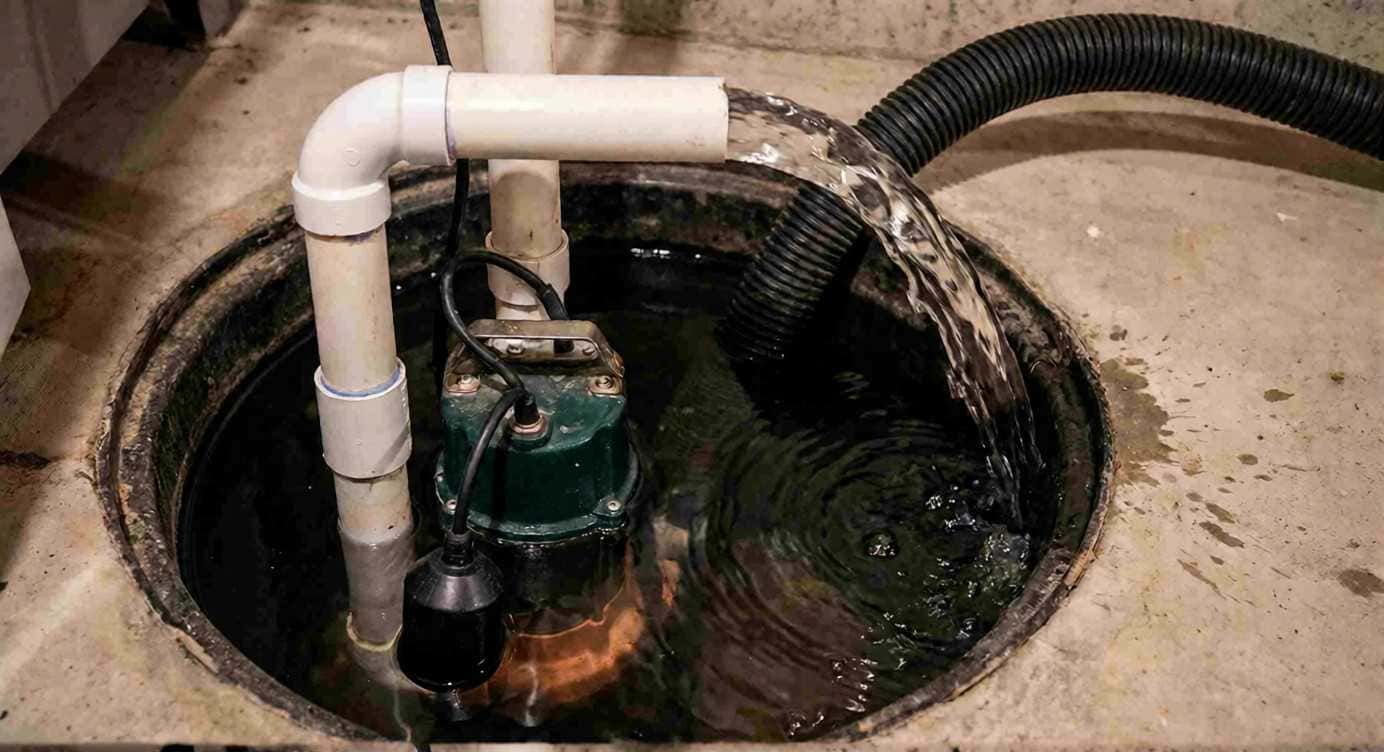 sump pump system working sump pump system